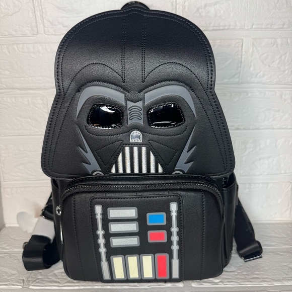 Disney Parks Loungefly Star Wars Black Darth Vader Mini Backpack Glow In TheDark main image 4